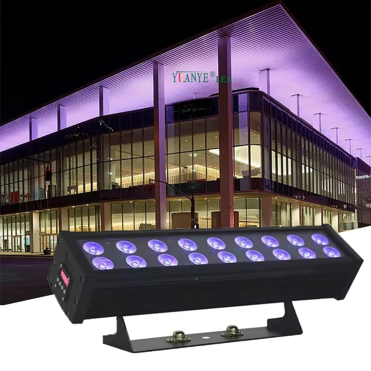 500cm Ip67 18X10W Rgbw 4In1 Led Stage Light Bar Dmx512 Led Linear Facade Lighting Uplight Led Wall Washer Black