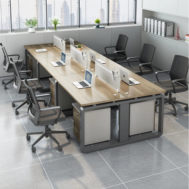 Modern fashion office office furniture wooden staff workstation partitions open office  workstation staff table