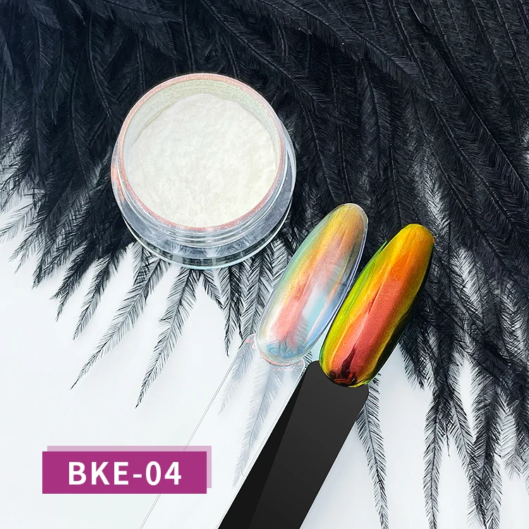BOKO Super Magic Mirror Effect Aurora Nail Glitter Powder Chameleon Chrome Holographic Powder for Nail Art