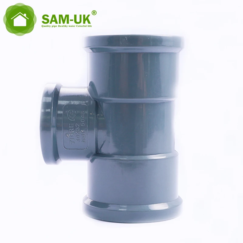 Factory customized sale in the current season cross pvc tee pipe fittings gray reducingFactory can be customized sale in the cur