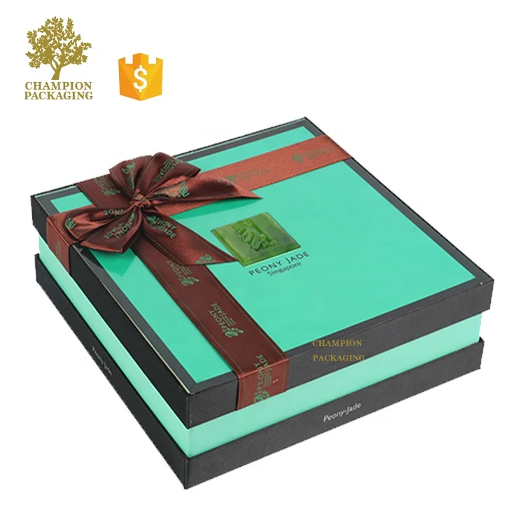 Custom Logo Printed Bakery Macaron Cake Pastry Gift Box Packaging With Candy Dessert Box