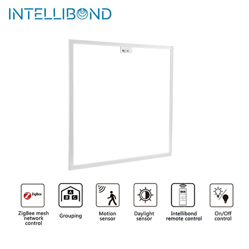 Intellibond Commercial Smart Hospital Emergency Dimmable Office Built-In Lamps Led Panel Light With Motion Sensor PIR