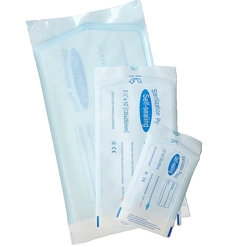 Self sealing Sterilization pouch 200 Pcs sterilizing pouches a box Ce mark used for Dental Autoclave