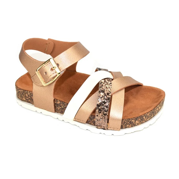 
Wholesale Kids Girls Sandals Cross Straps PU Leather Children Casual Sandal Shoes for Child Slippers Footwear OEM Customized 