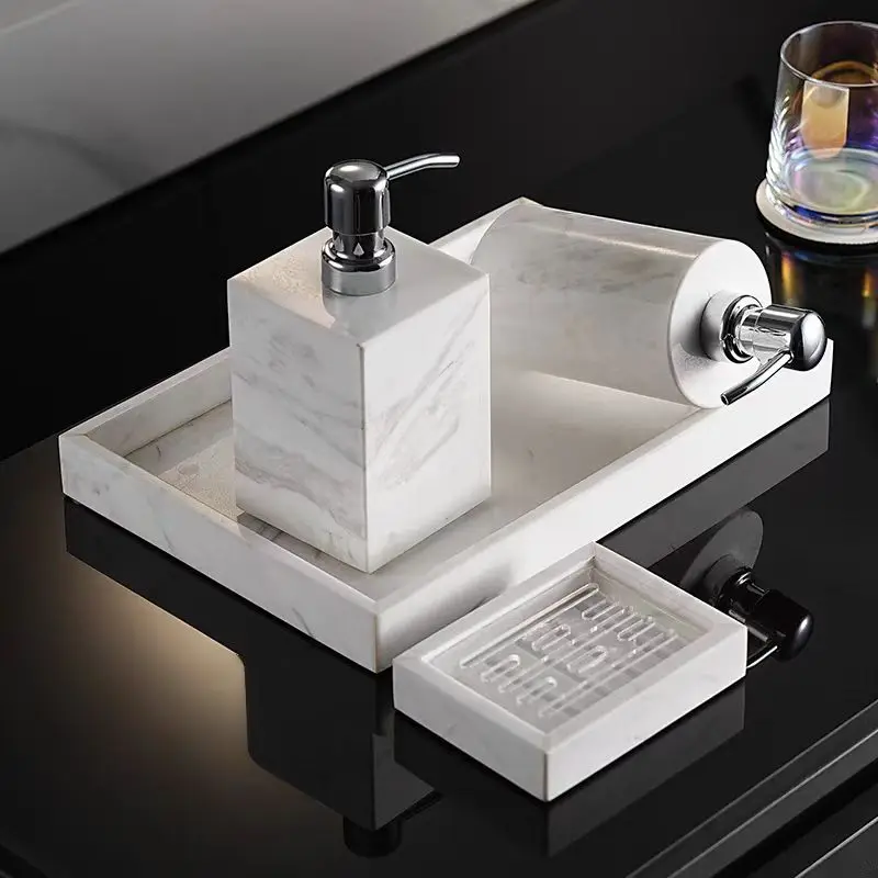 Wholesale High-end Custom Hand Wash Pump Set For Home & Hotel Decor For Shooting Props Storage Beige Wind Bathroom