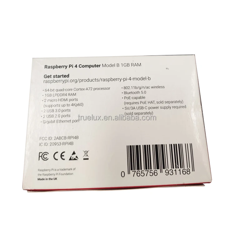 Raspberry Pi 4 Model B 1GB SDRAM Development Board Kit New Original Linux Mini Computer Raspberry Pi 4B 1G