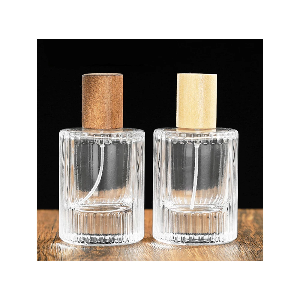 Custom Logo Elegance Carved Decor Glass Bottle Luxury Perfume Bottle Empty 50ML