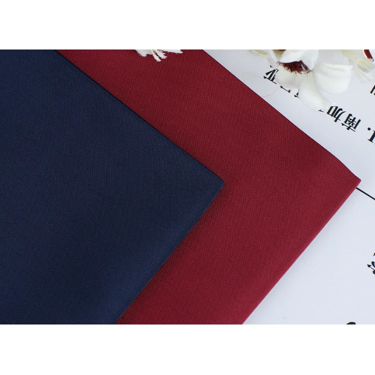 in stock 75D PU coating polyester plain taffeta water repellent waterproof woven Imitation Memory bag Fabric for coat jacket
