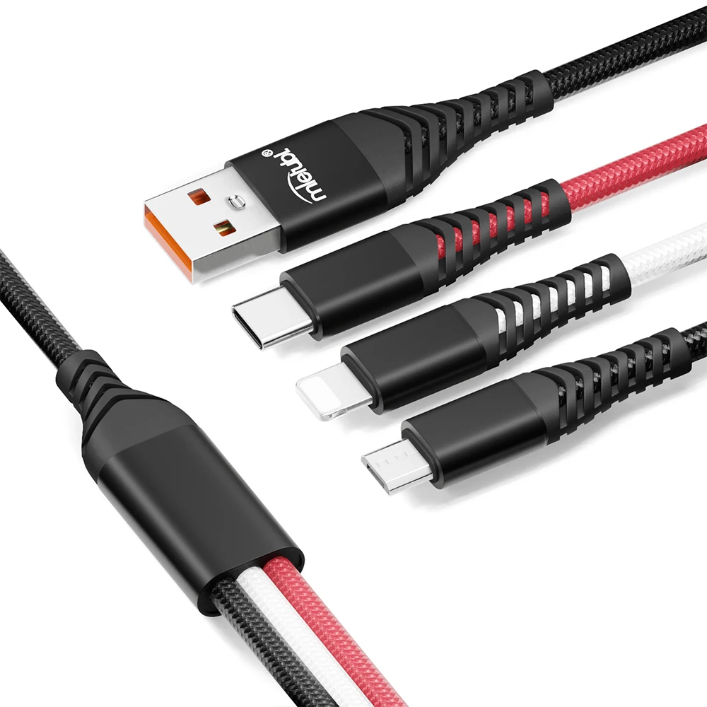 MTB-ODT03 3 in 1 fast charging usb data cable for iphone type-c fast charger communication cables