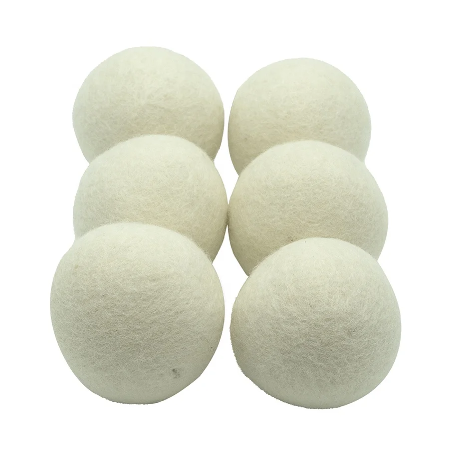 Hand felted wool laundry ball-Natural organic New Zealand wool laundry dryer helper ball 60 gram custom color 100 load wool ball