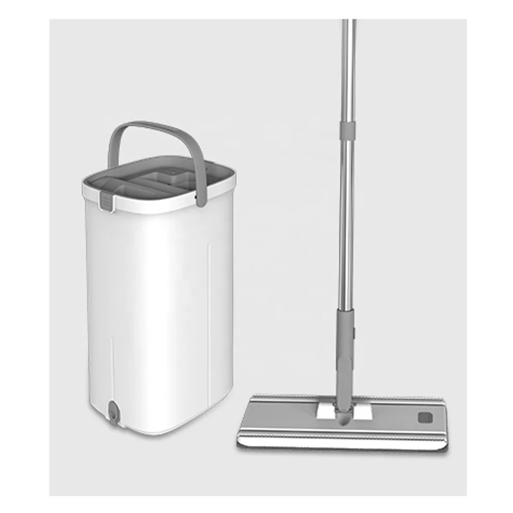 Magic Wash Flat Mop New Microfiber Wet and Dry 360 Flat Mop with Bucket Home Floor Cleaning Two Mop Cloth Microfibre Fabric