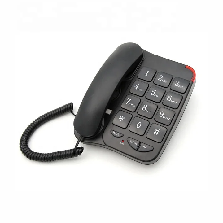 Large Button Corded Home Telephone for Elderly with Large Easy to See And Press Numbers Works in Power Outage for SOS Emergency