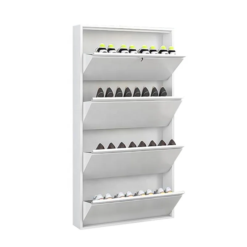 Home Furniture Metal Convertible Shoe Rack Cabinet Shoe Storage Cabinet With Drawer