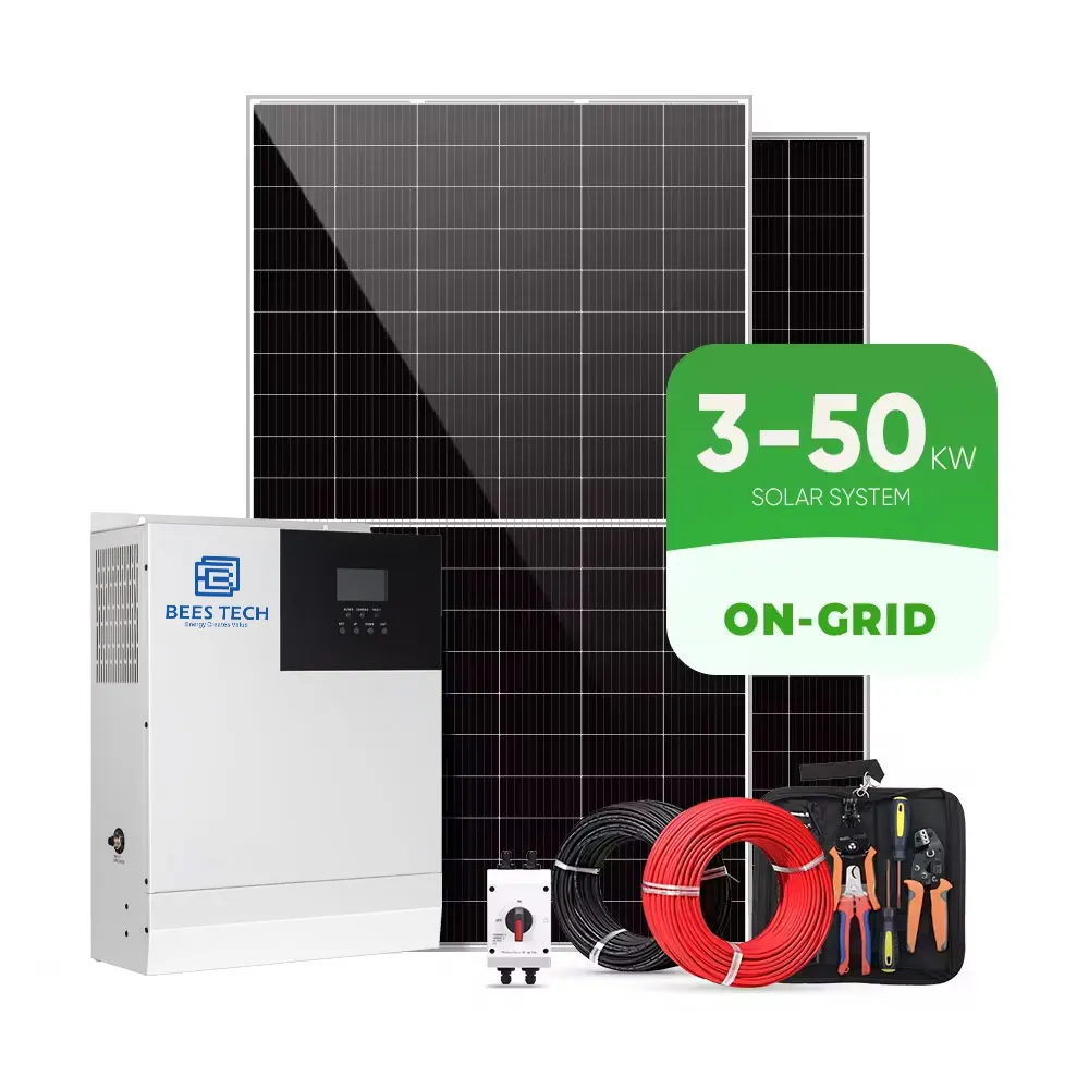Hybrid Solar Inverter 5000W 48V All in One Solar Inverter Charger 110/120V Off Grid on Grid Pure Sine Wave Solar Inverter