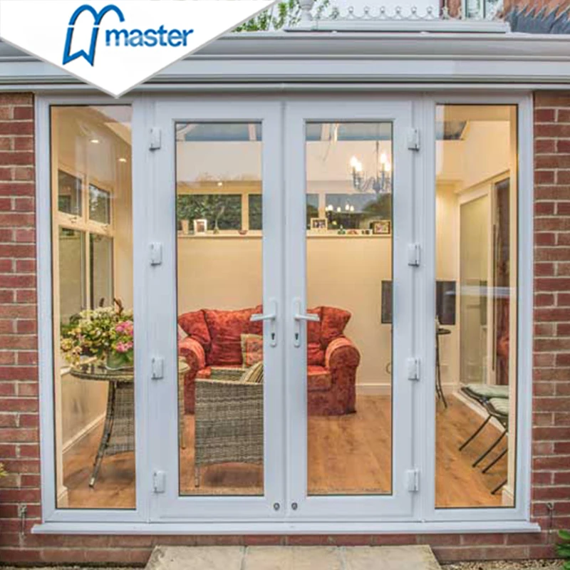 Factory Direct Sale High Quality Aluminum Exterior Double Glazed Glass Casement Entry Door Swing French Door