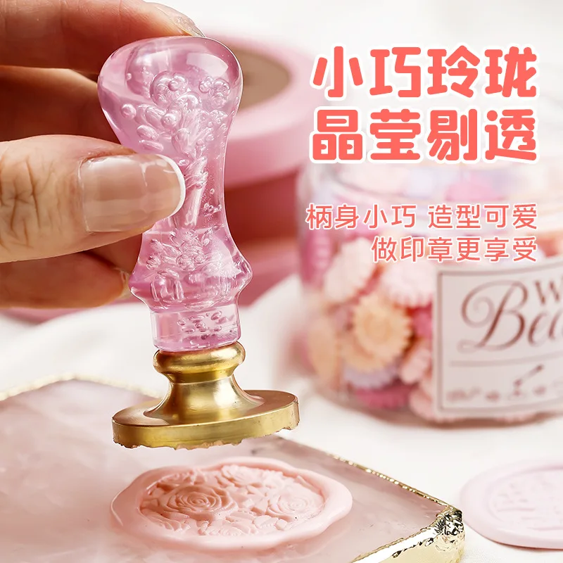 New Most Popular Wax seal handle, Color Art Wooden Handle Wax Sealing Stamp For Art Studio Supplies