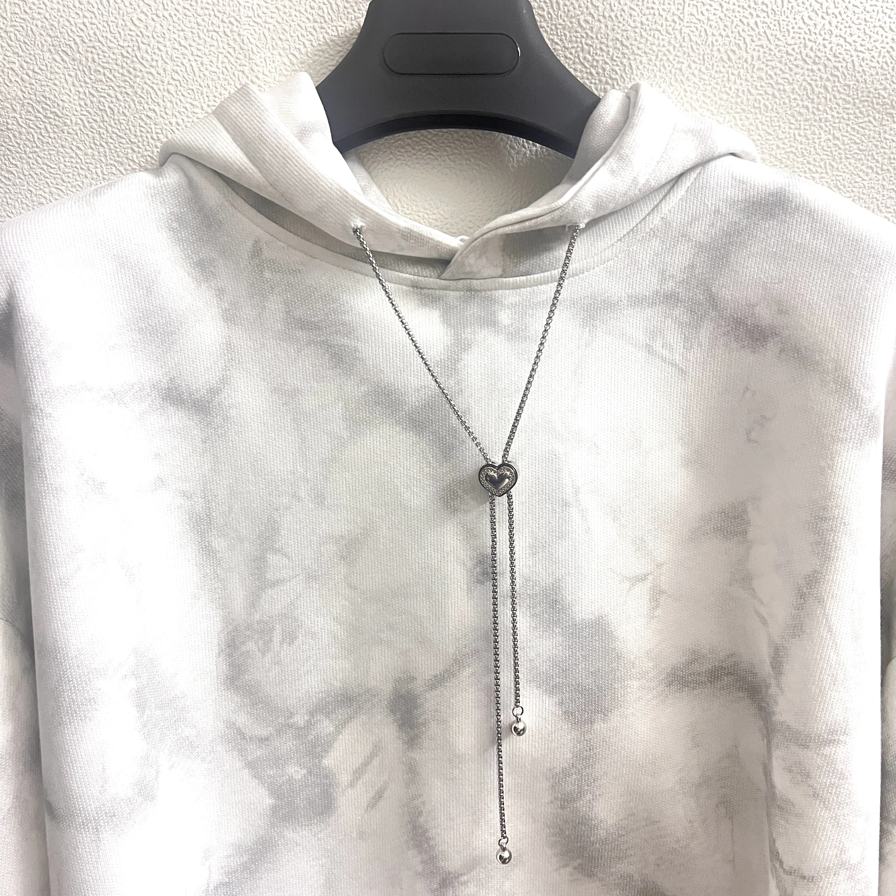 Wholesale Heart Fashion Metal Cord Adjuster with Stainless Steel Chain Slider Box Chain for Clothing Clip Curb Trim Accessory