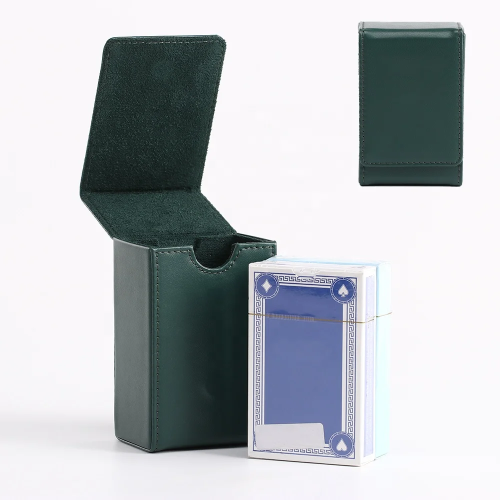 Customer Favorite Storage Poker Chips Case Boxes Custom Waterproof Portable Leather Poker Organizer Box For Game