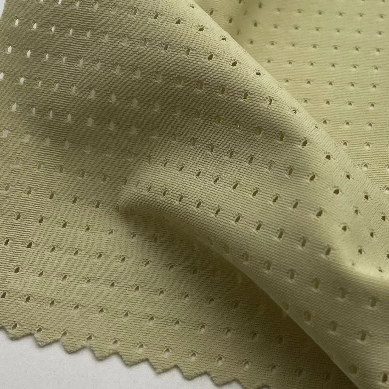 Manufacturer High Elastic Knitted 65% Nylon 35% Spandex Mesh Fabric 4 Way Stretch For Underwear Sportswear