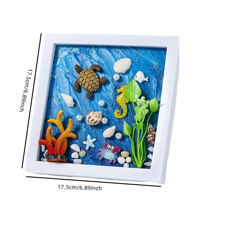 Arts and Crafts Mosaic Painting DIY Handmade Gift Decorative Cream Glue Painting Kit with Frame