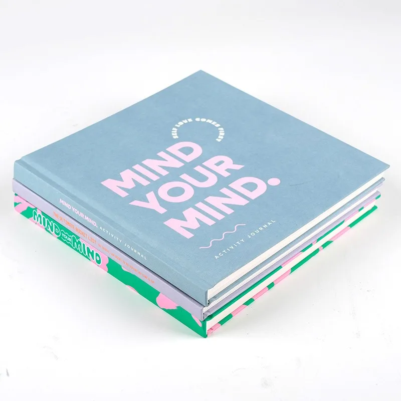 Custom Logo A5 Journal Notebook with Fabric Cover Hardcover Design Lined Pages Gift Box Printed Style