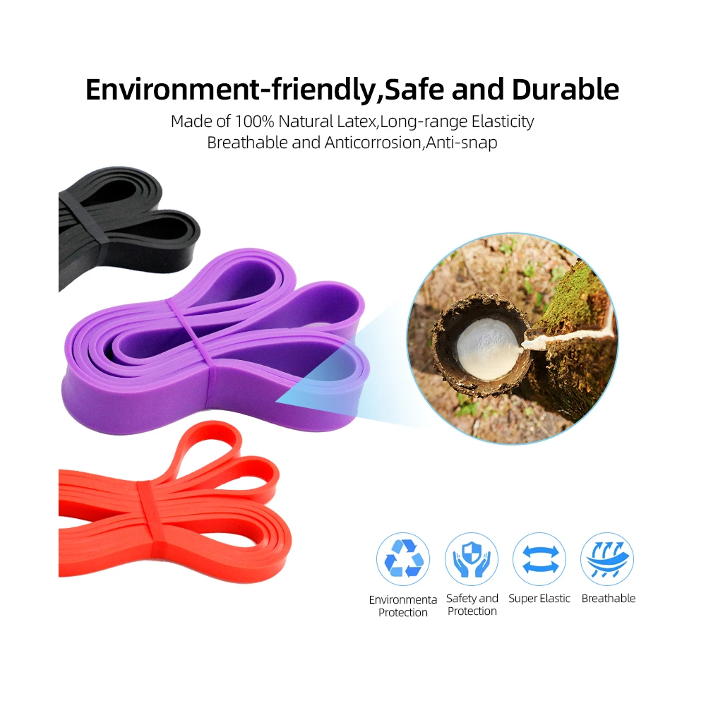 Customized Multiple Styles Pull Up Assist Band Fitness Strength And Power Exercise Custom Latex Stretch Resistance Bands Suit