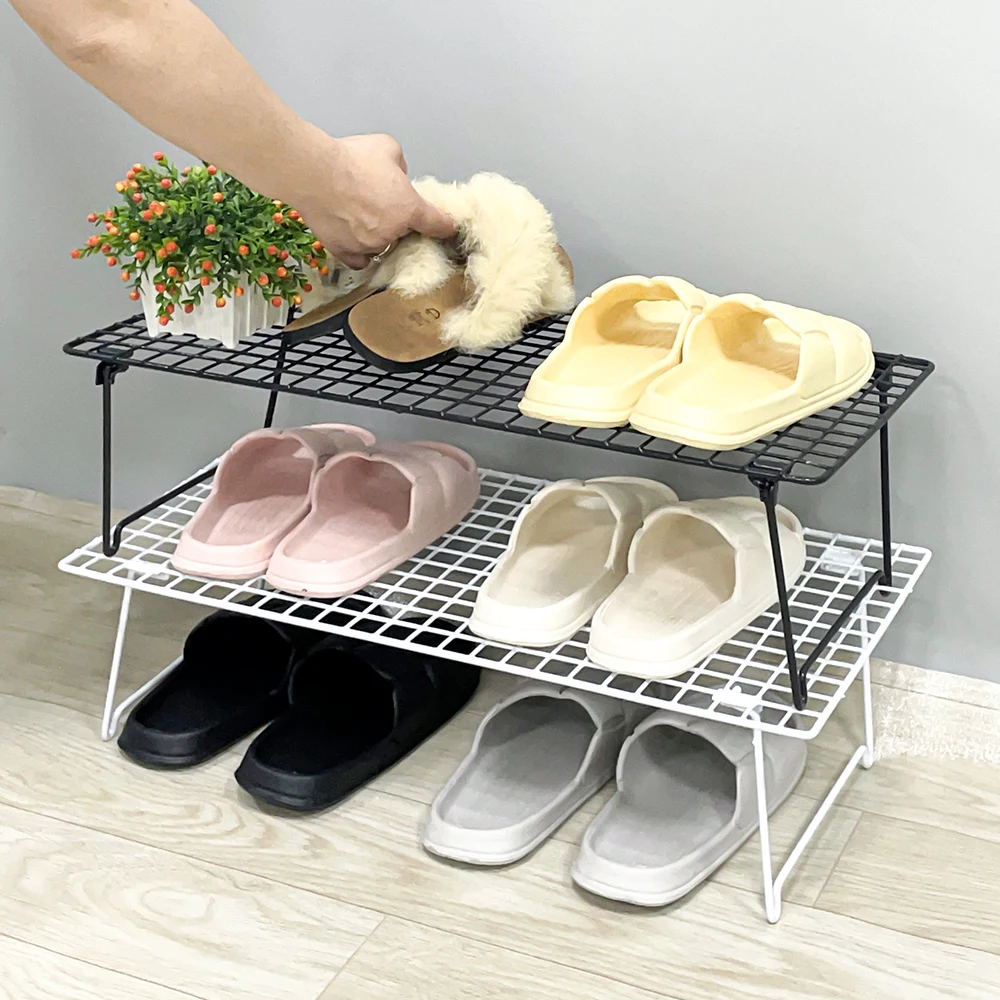 Factory Direct Sales Shoe Rack Display Shoe Rack Cabinet Plastic Folding Stackable Shoe Rack