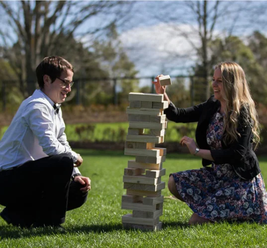 Jumbo Floor Stacking Games Outdoors Garden Yard Giant Tumbling Timber Tower Game Huge Blocks Pine Wooden Tumbling Family Friend