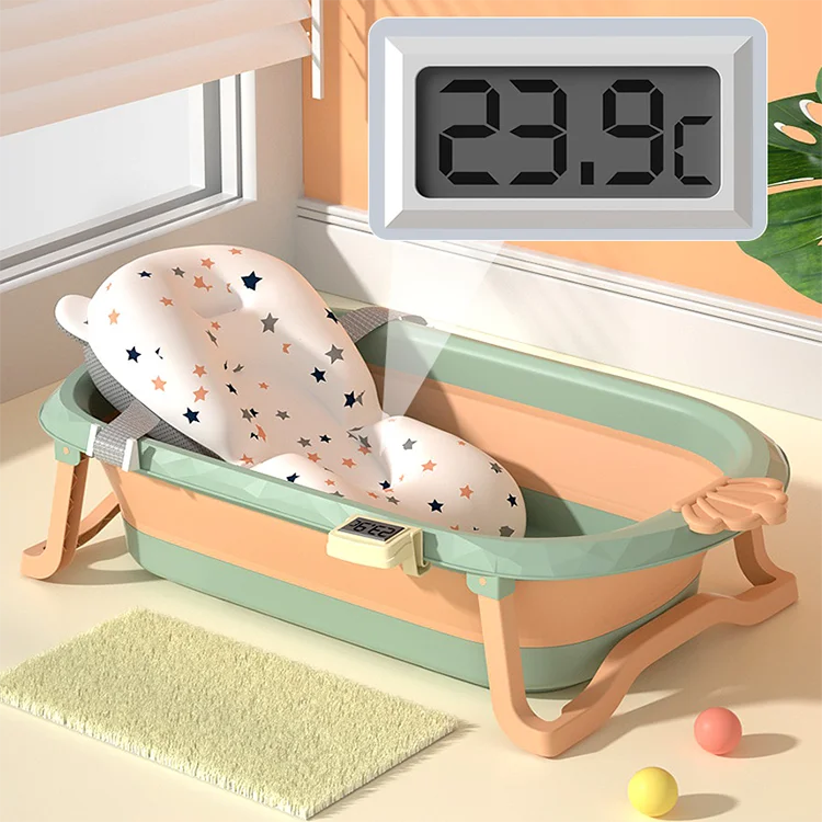 Collapsible Lilas Bebe Tub Foldable Baby Bathtub Seat With Cushion