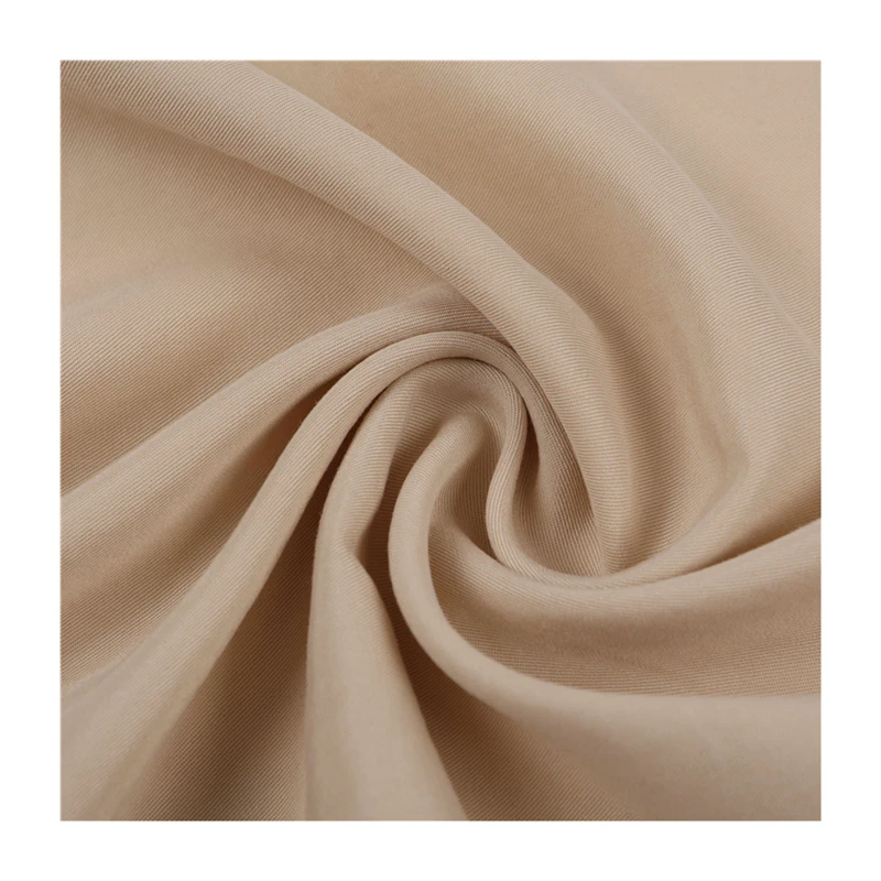 In stock Soft fiber 160gsm woven 30S sustainable 100% lyocell twill fabric for dress