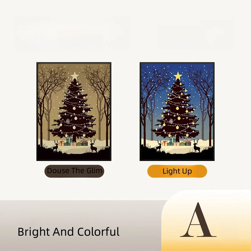 Bluetooth Audio Picture Tiktok Hot Sale Christmas Led Light Painting Lamp Painting Decorative Light Art Painting