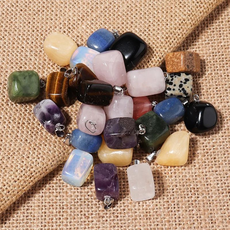 Fashion jewelry DIY necklace accessory charm crystal agate natural gemstone pendant necklace