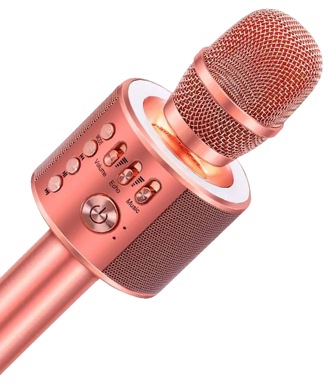 pink Handheld Mic Karaoke Wireless Party Handheld Singing Recorder Party Speakers With Mic Karaoke Wireless Microphone