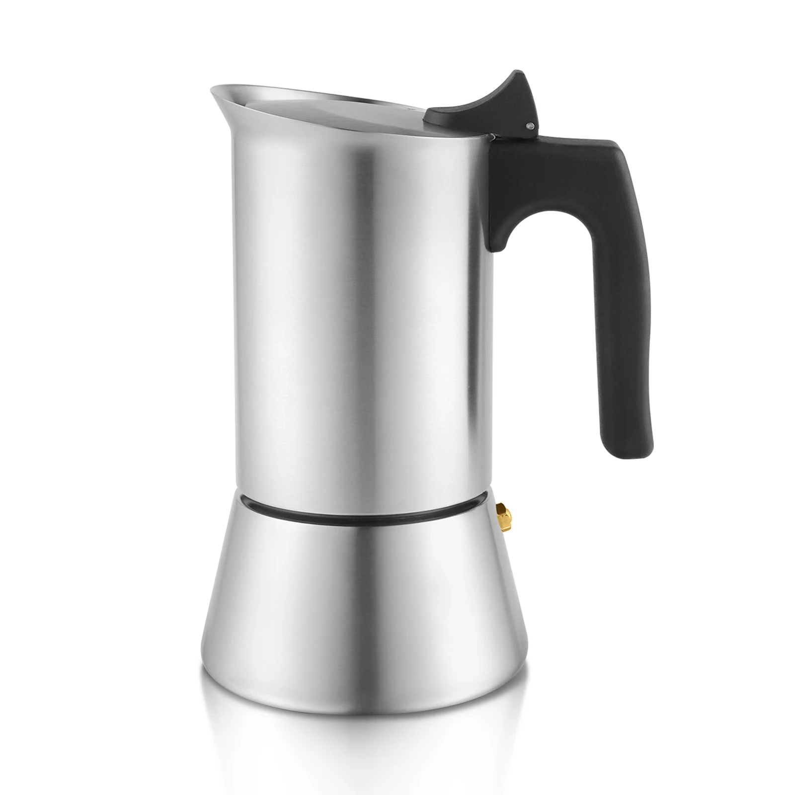 Emode 2024 Top Selling High Quality 4 6 Cups Stainless Steel Coffee Makers Valves Moka Pot With Custom Logo