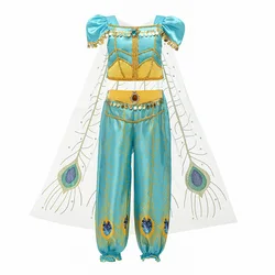 Arabian Princess Baby Dress Up Girl Peacock Fancy Costume Children Cosplay Photography Halloween Party Outfit Kids Clothes