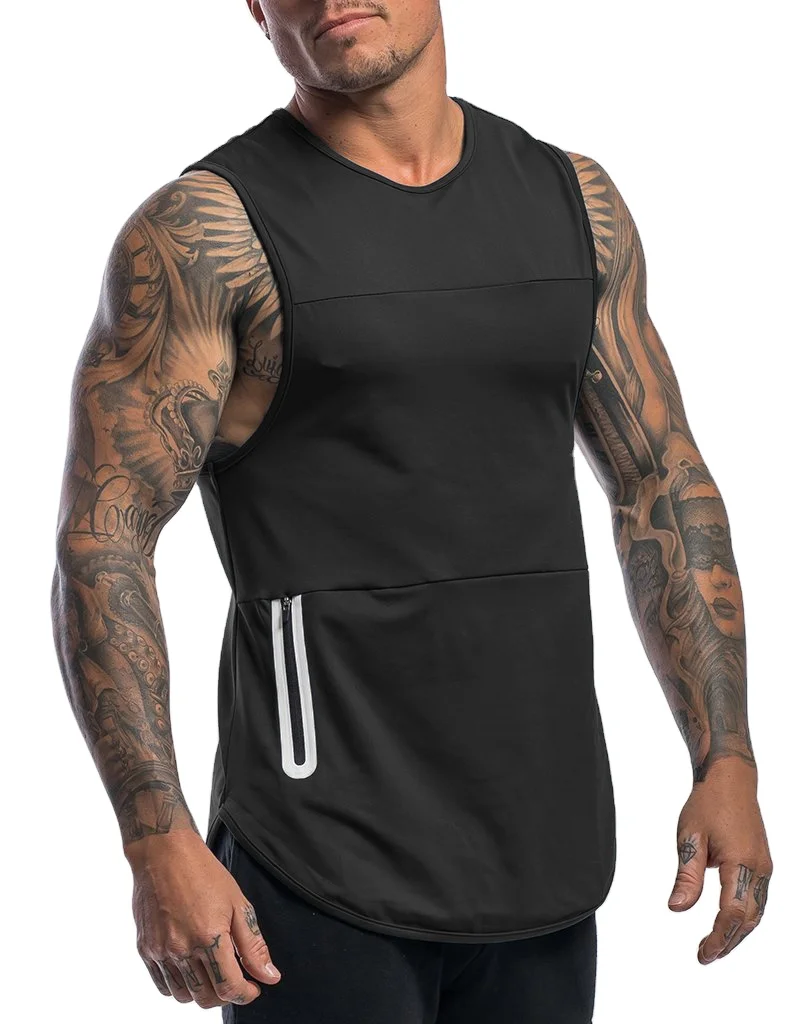 China Supplier customize sports QUICK DRY  fitness gym tank tops custom made vests singlets men