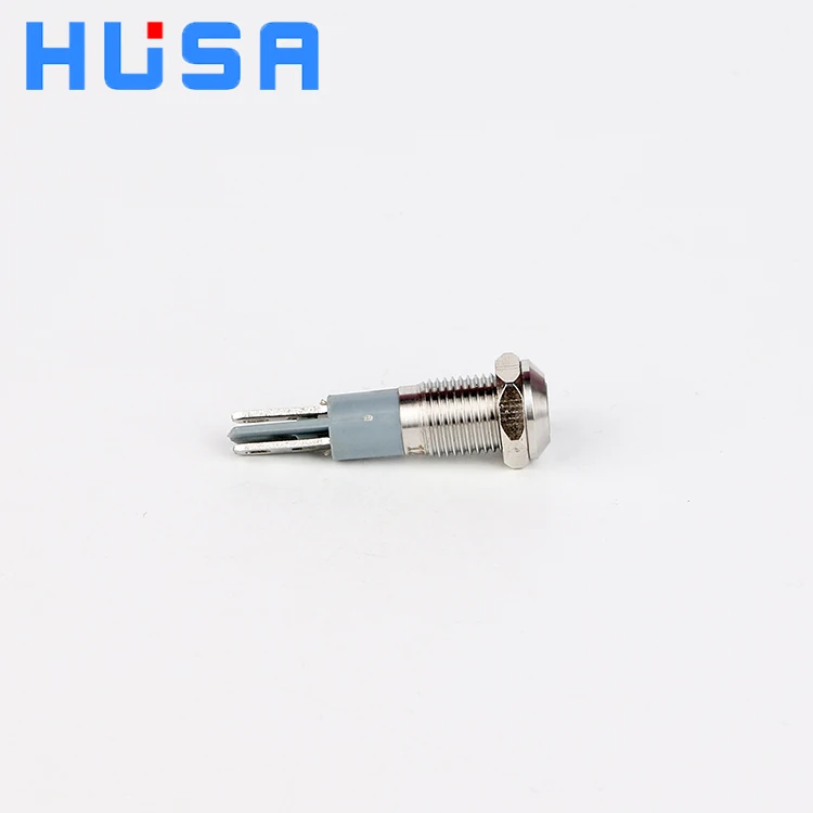8mm mini hole diameter Metal pilot light waterproof led indicator lamp with 15cm cable or pins Red Green blue yellow white