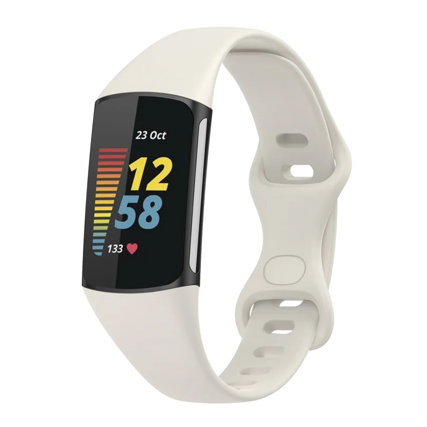 Smart Watch Soft Silicone Band Straps For Fitbit Charge 5 6 Watch Band Replacement Sport Strap Wrist Bracelet Accessories Correa