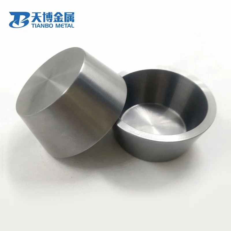 W1 99.95% pure Tungsten crucible for quartz glass melting furnace rare earth smelting furnace factory baoji tianbo metal company