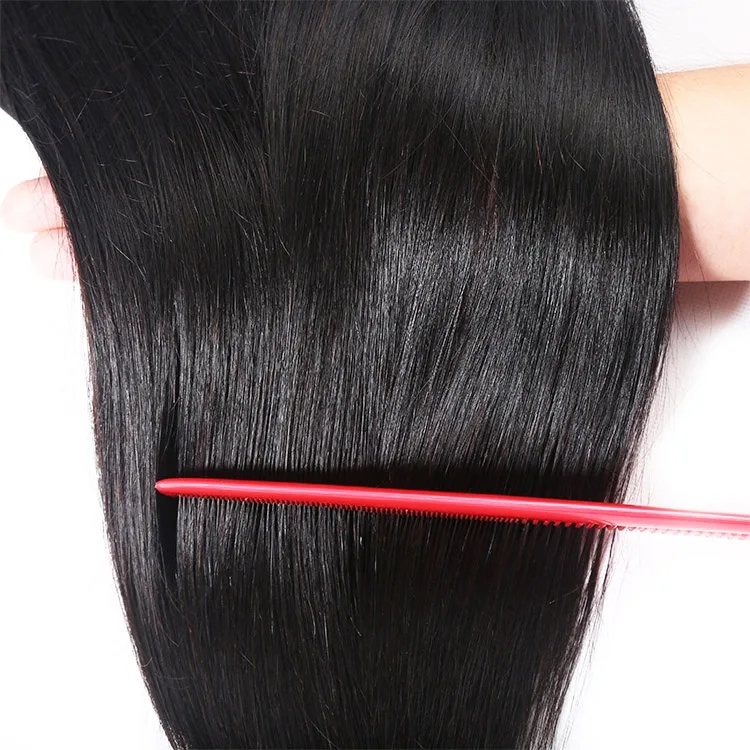 
Double drawn 100% cuticle aligned raw virgin remy straight mink indian human hair for black women 