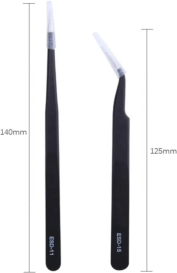Steel Tweezers Picker Set,Upgraded Anti-Static Stainless Steel Curved of Tweezers for Diamond Painting Tools