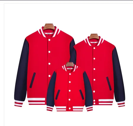 Бейсбольная куртка с логотипом на заказ для девочек и мальчиков, на весну и осень, семейные сочетающиеся бейсбольные куртки для папы, мама и я, одежда для маленьких мальчиков, пальто