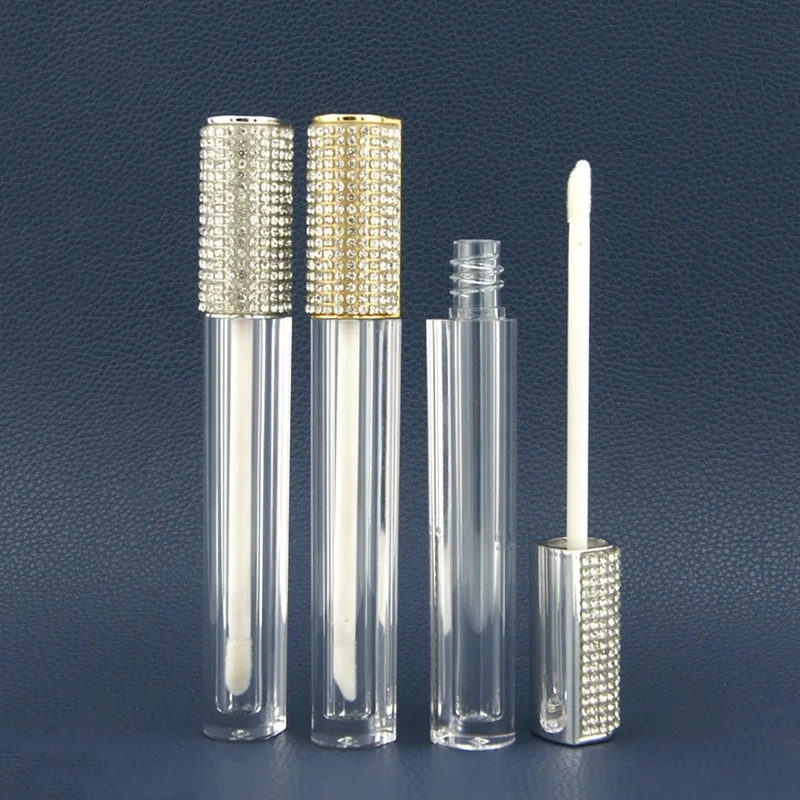 5ml Diamond Lip Gloss Containers Wand Tubes Liquid Lipstick Rhinestone Lipgloss Tube