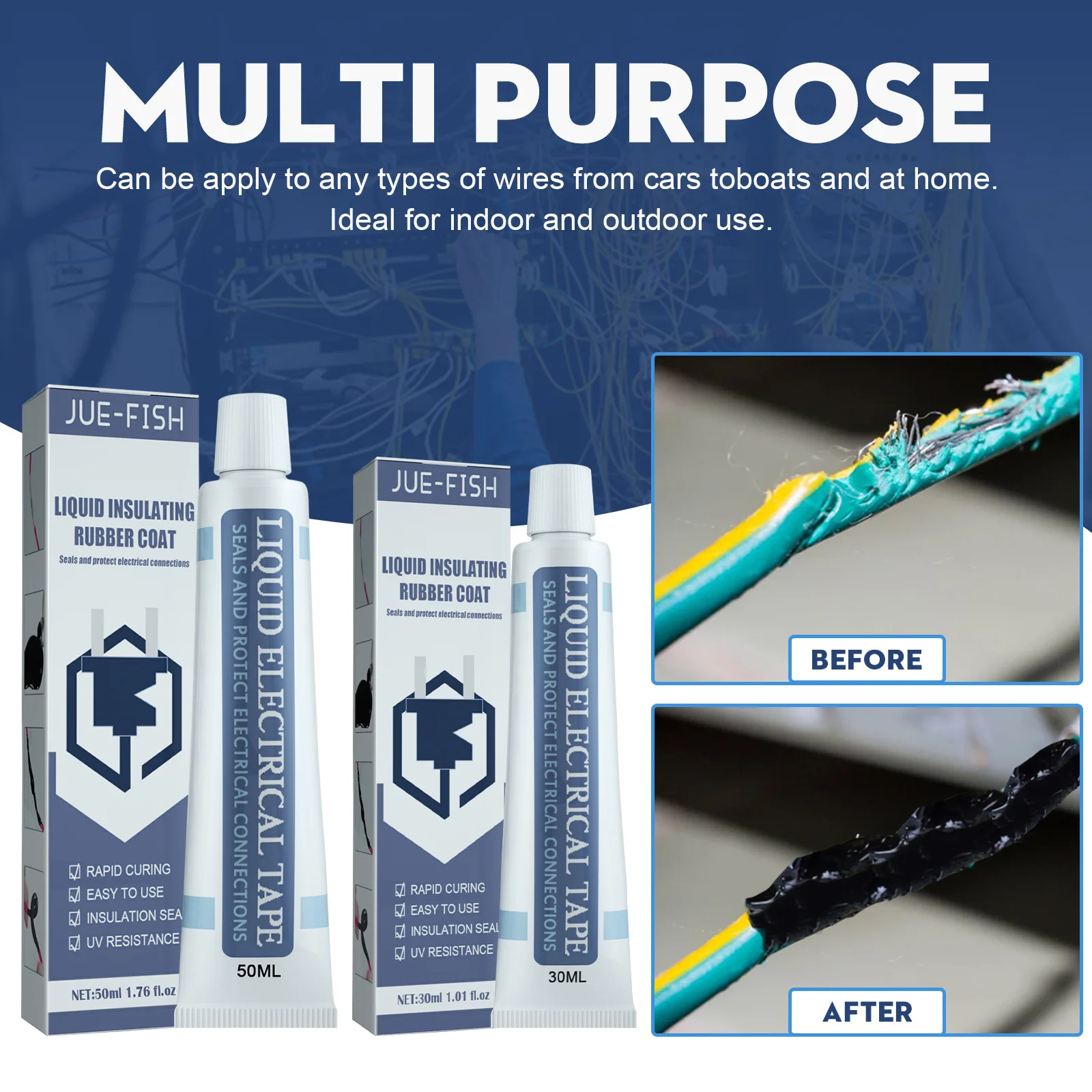 Liquid insulation tape Lithium battery sealant Circuit board waterproof adhesive flame retardant high temperature resistance