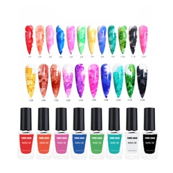 Create your own brand nail art salon Marble Watercolor Ink colors blooming gel polish kit  for nail art design