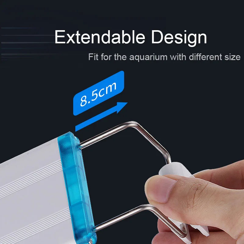 Супертонкий светодиодный светильник для аквариума, лампа для водных растений, 18-75 см, телескопическая водонепроницаемая лампа с зажимом для аквариума