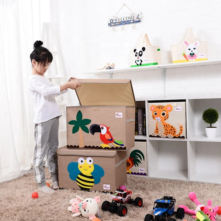 Cheap Wholesale Storage Basket Collapsible Stackable Kids Clothes Chest Boxes Organizers For Clothes