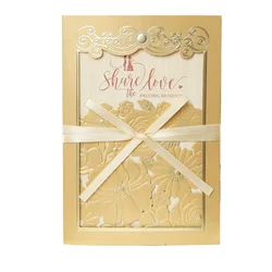 2022 wedding invitation letter China Fashion hot sales invitation card wedding supplies wholesale