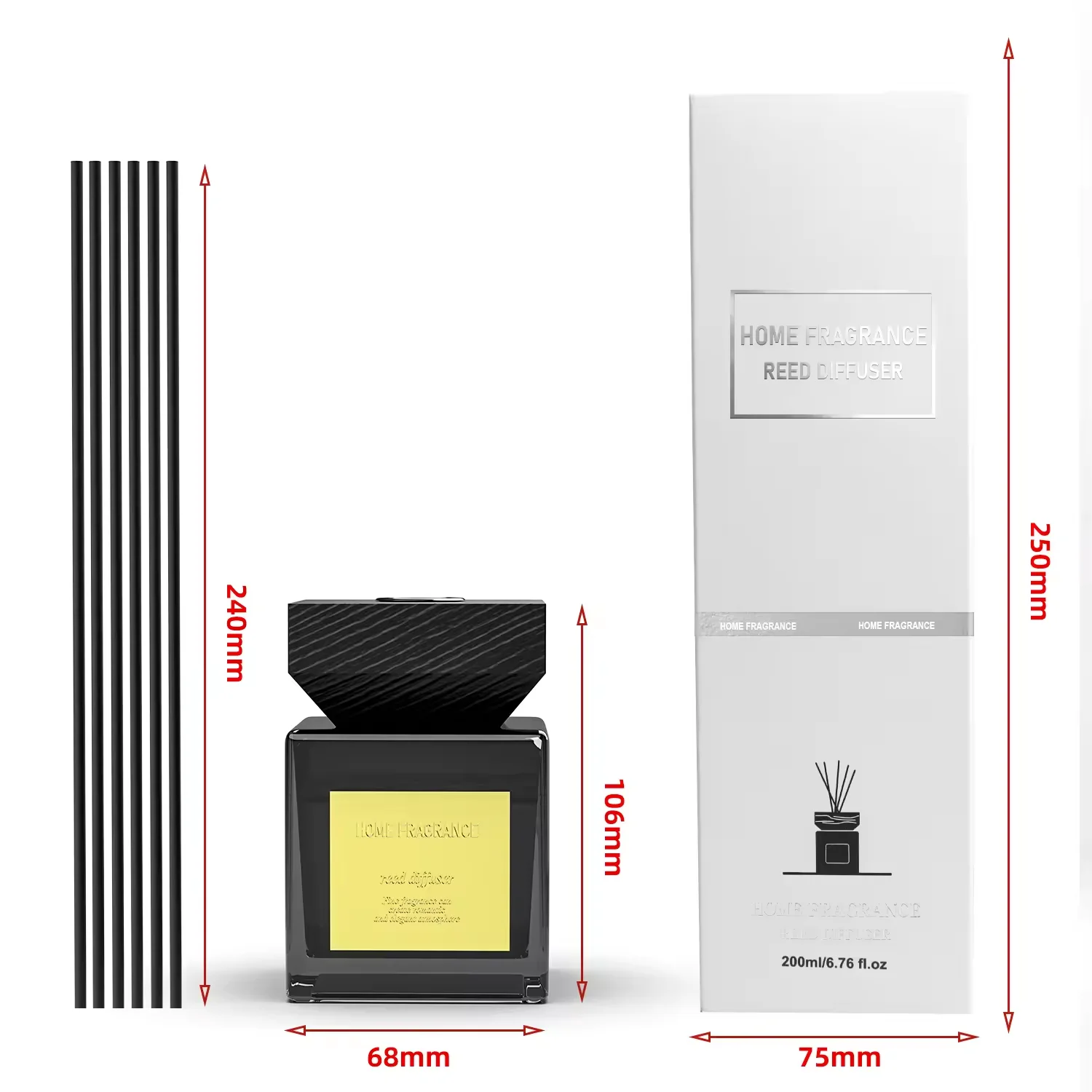 Custom Unique Artistic Reed Diffuser - Exquisite Design & Captivating Fragrance for a Stylish Home, 200ml/6.76 fl.oz.