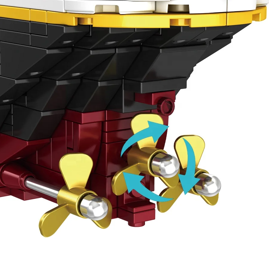 Classic Movie Peripheral titanic boat construction building block set unique diy home decor adult 3D titanic ship model toy